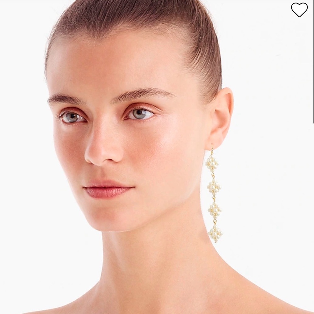J Crew Cluster Pearl Drop Earrings - Picture 2 of 10